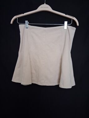 Lida Kate Beige Flared Women's Skirt - Clean Minimal Style
